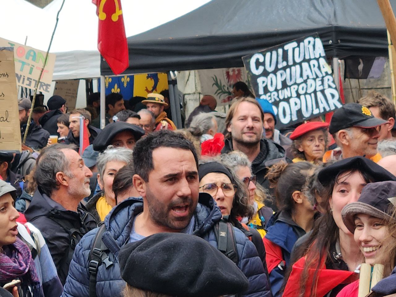 Manifestants a Vilafranca de Roèrgue