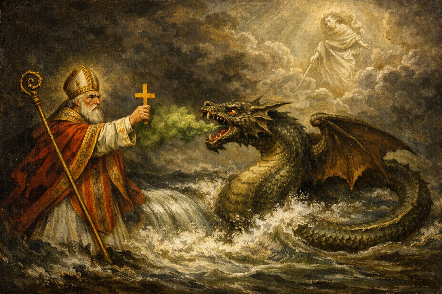 Representació de la gesta de Sant Veran segons la IA